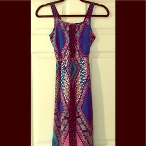 Beautiful young girl’s multicolored maxi dress